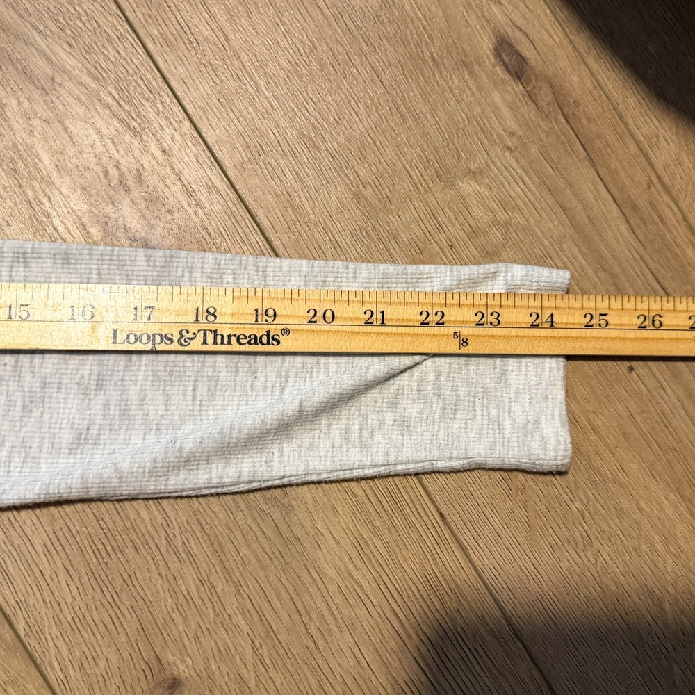 Vintage VTG Y2K 2000's 00's American Eagle Grey Waffle Henley Long Sleeve - Picture 6 of 7